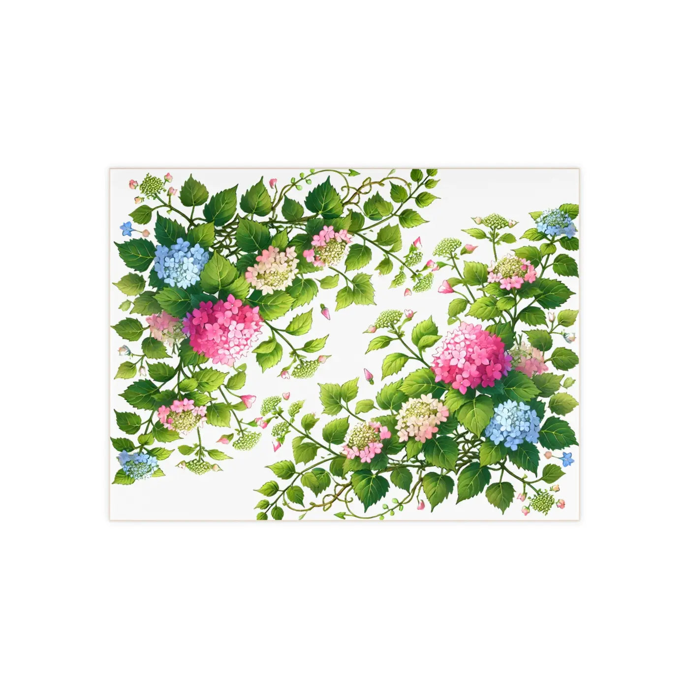 Ceramic Photo Tile - Hydrangea Vine Blue Matte Finish - DipaliZ