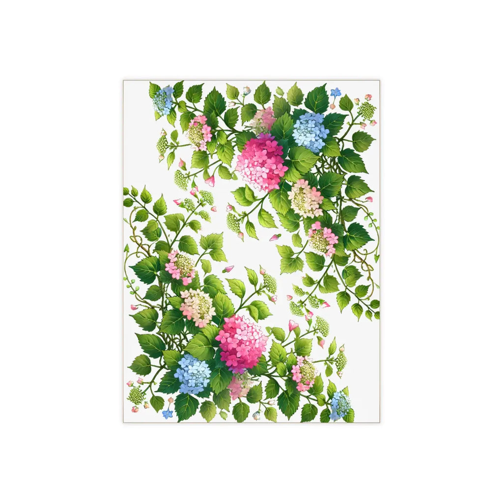 Ceramic Photo Tile - Hydrangea Vine Blue Matte Finish - DipaliZ