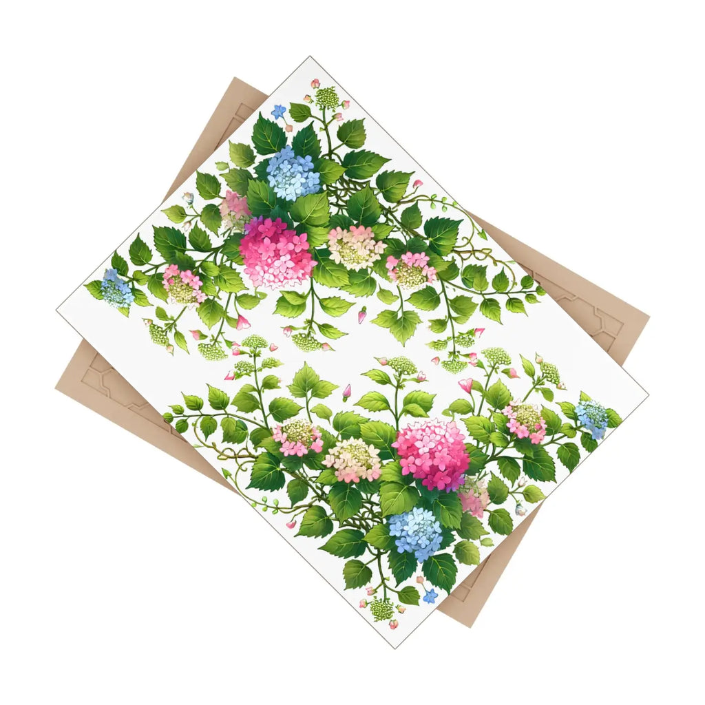 Ceramic Photo Tile - Hydrangea Vine Blue Matte Finish - DipaliZ