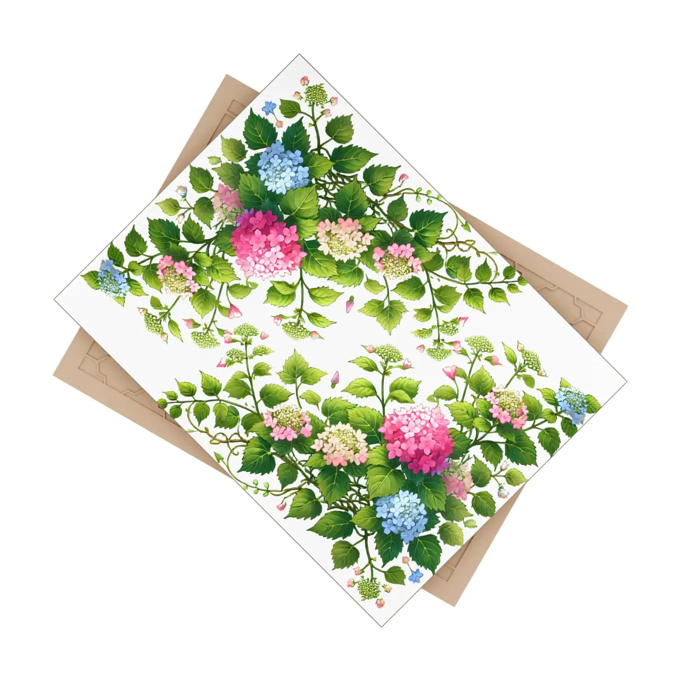 Ceramic Photo Tile - Hydrangea Vine Blue Matte Finish - DipaliZ