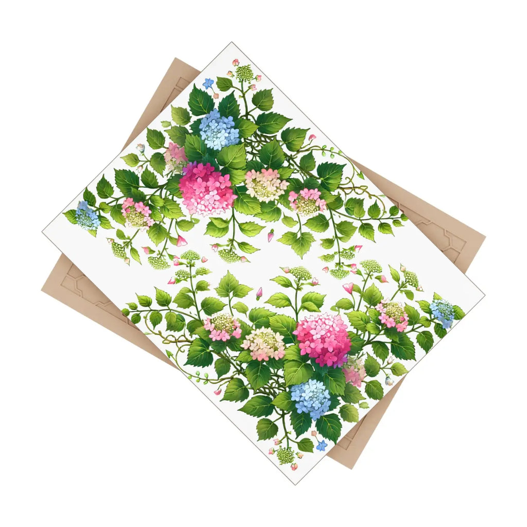 Ceramic Photo Tile - Hydrangea Vine Blue Matte Finish - DipaliZ