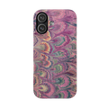 Textured Pinks Feather Marbled Swirl Phone Case - Single Layer Slim Case