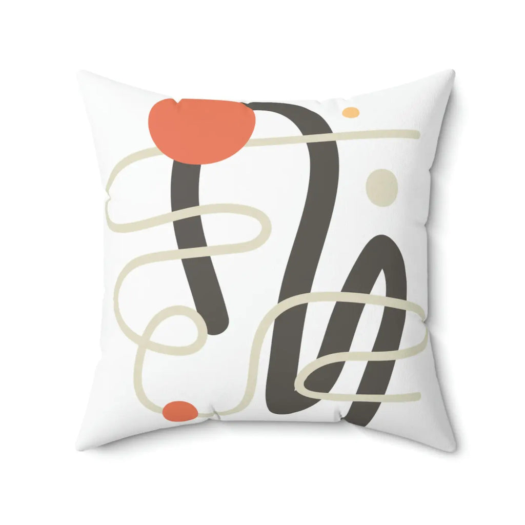 Polyester Square Pillow - Abstract Art Design - DipaliZ
