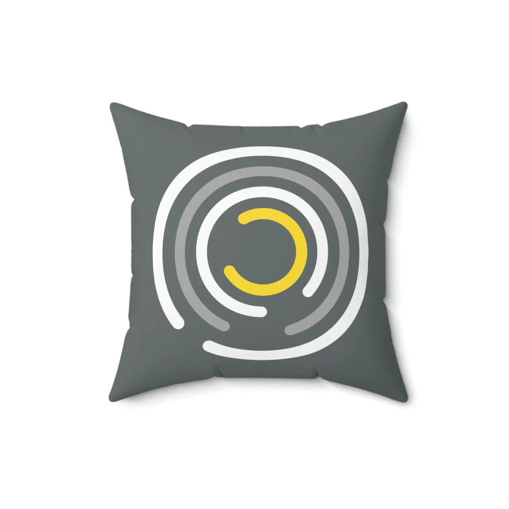 Abstract Circles Throw Pillow - Polyester Square Design - DipaliZ
