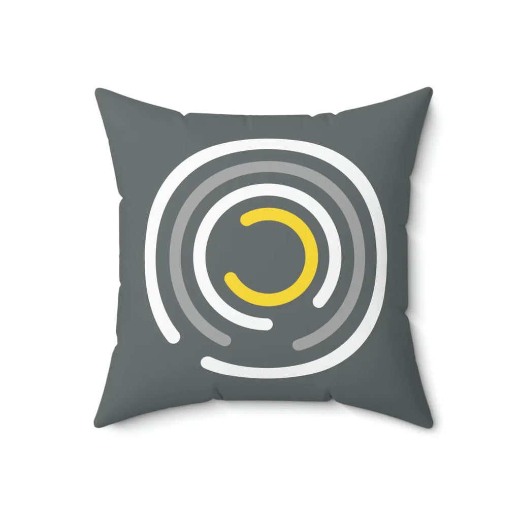 Abstract Circles Throw Pillow - Polyester Square Design - DipaliZ