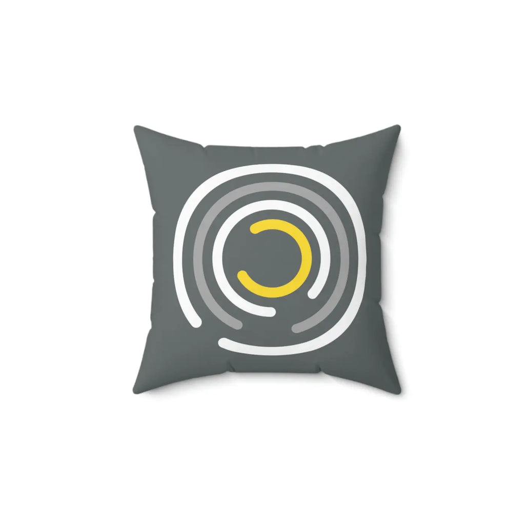 Abstract Circles Throw Pillow - Polyester Square Design - DipaliZ