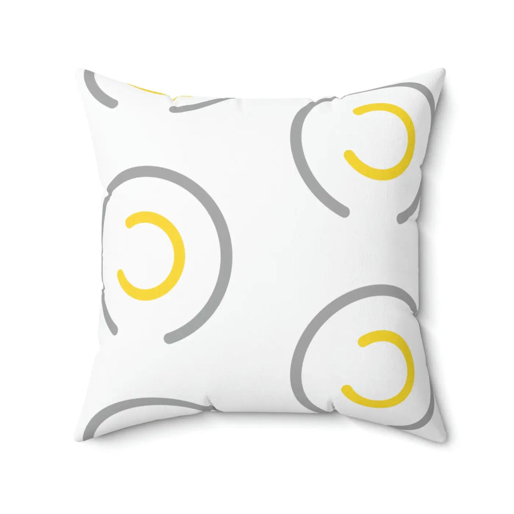 Polyester Square Pillow - Abstract Circles Design - DipaliZ