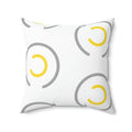 Polyester Square Pillow - Abstract Circles Design - DipaliZ