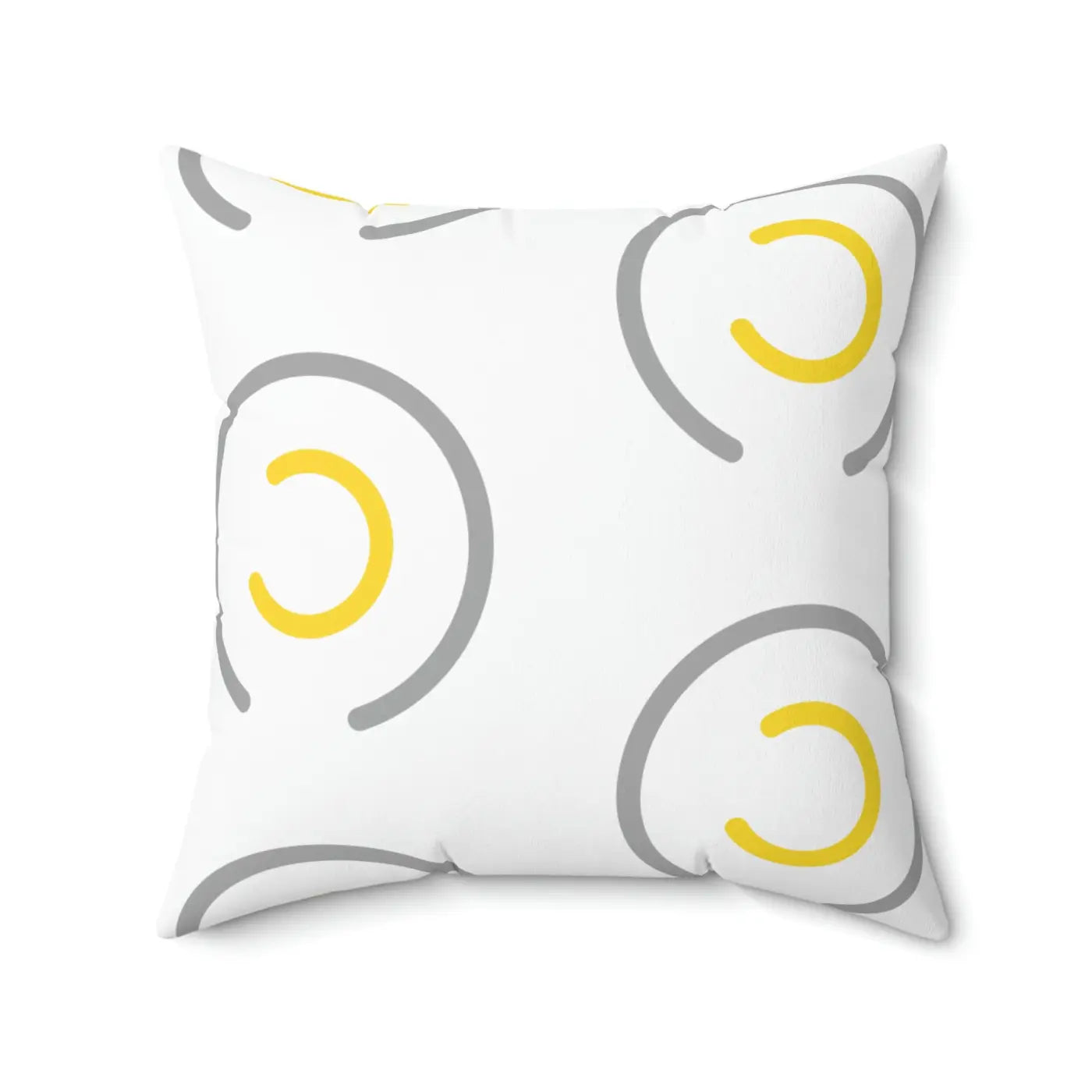 Polyester Square Pillow - Abstract Circles Design - DipaliZ