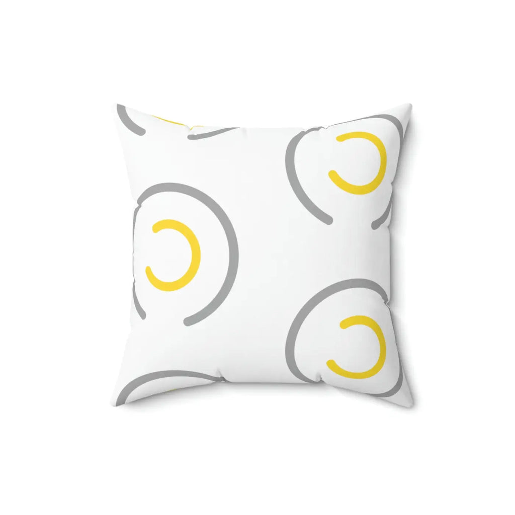 Polyester Square Pillow - Abstract Circles Design - DipaliZ