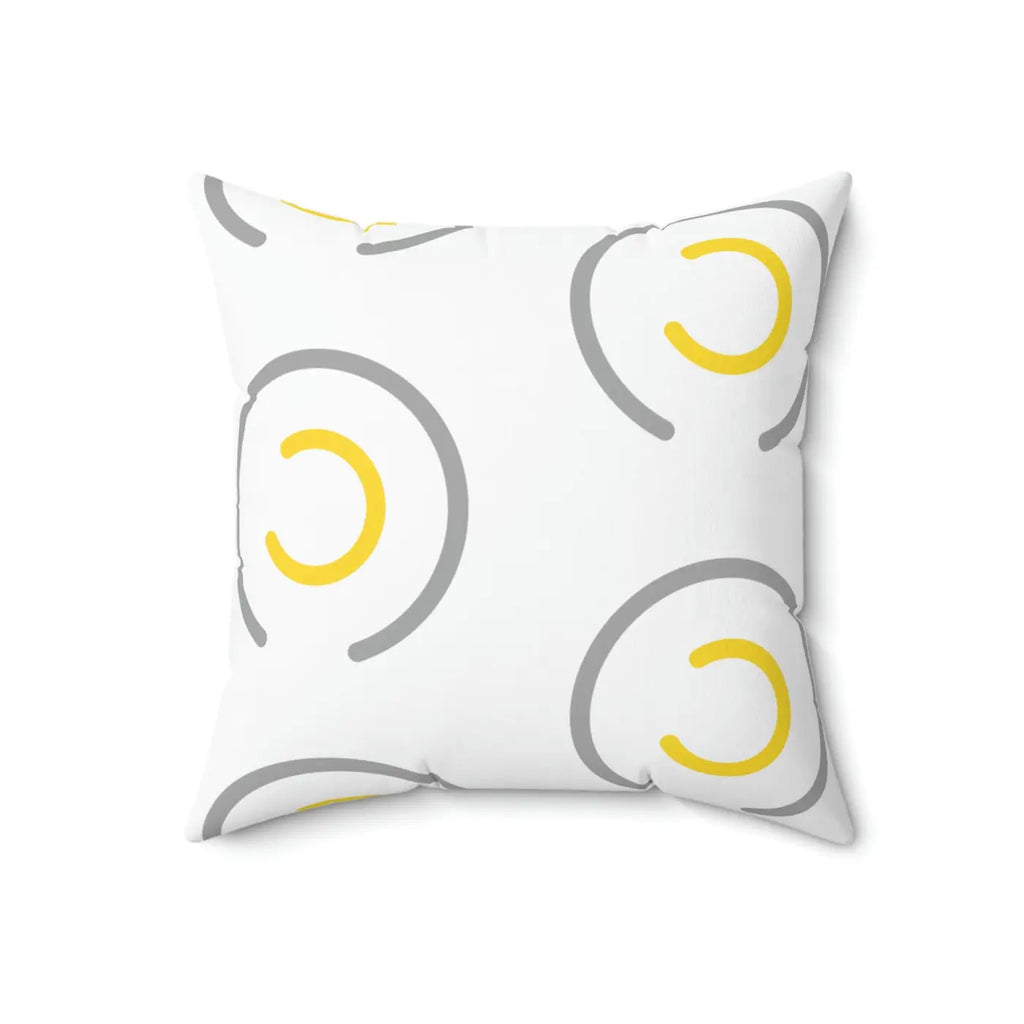 Polyester Square Pillow - Abstract Circles Design - DipaliZ