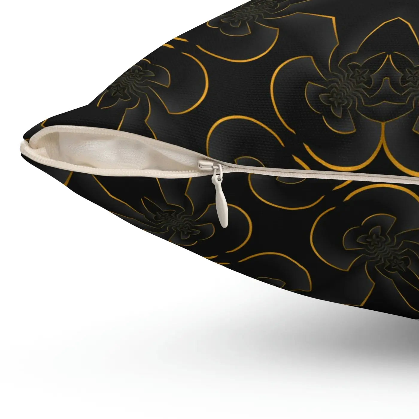 Abstract Gold Pattern Pillow - Spun Polyester Square - DipaliZ