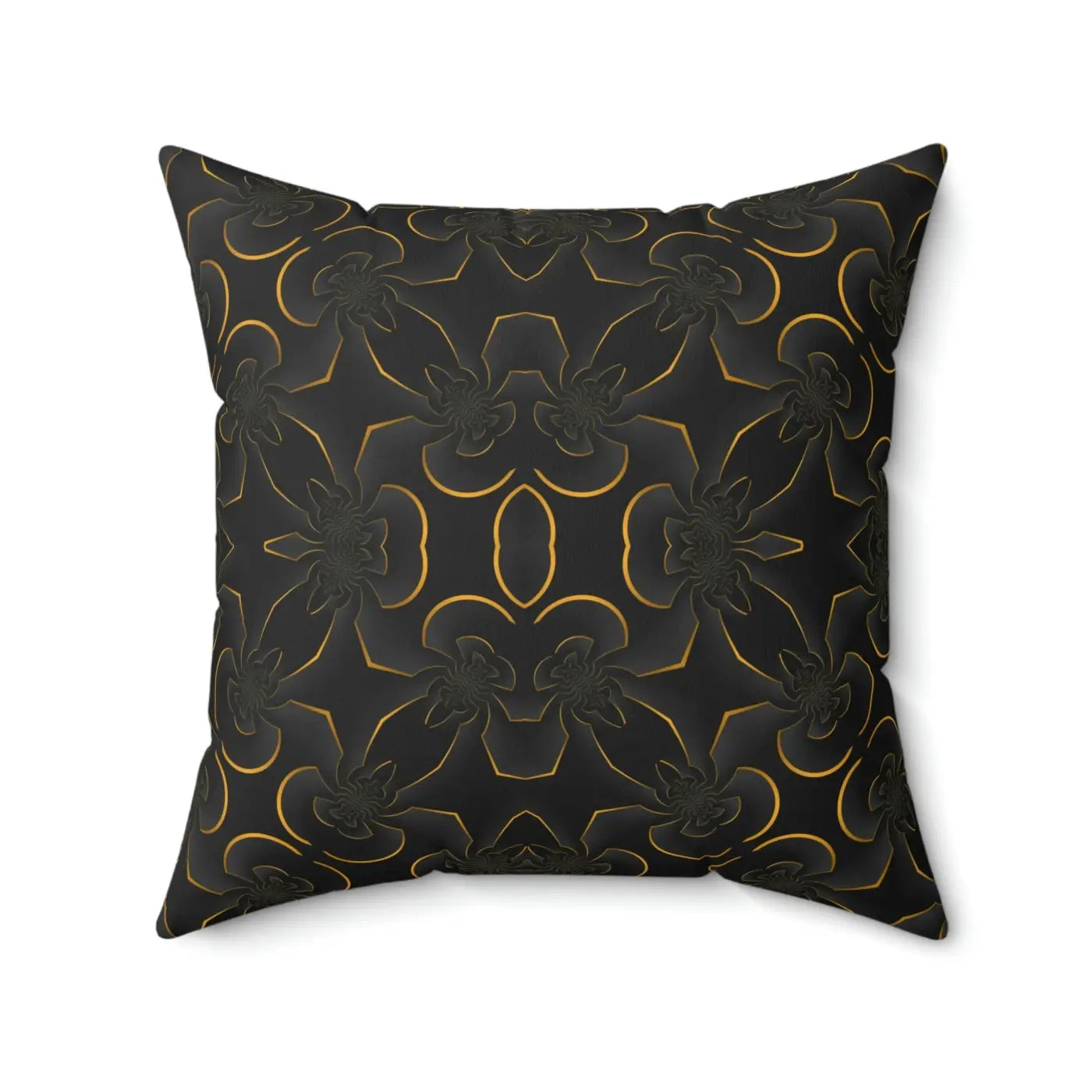 Abstract Gold Pattern Pillow - Spun Polyester Square - DipaliZ