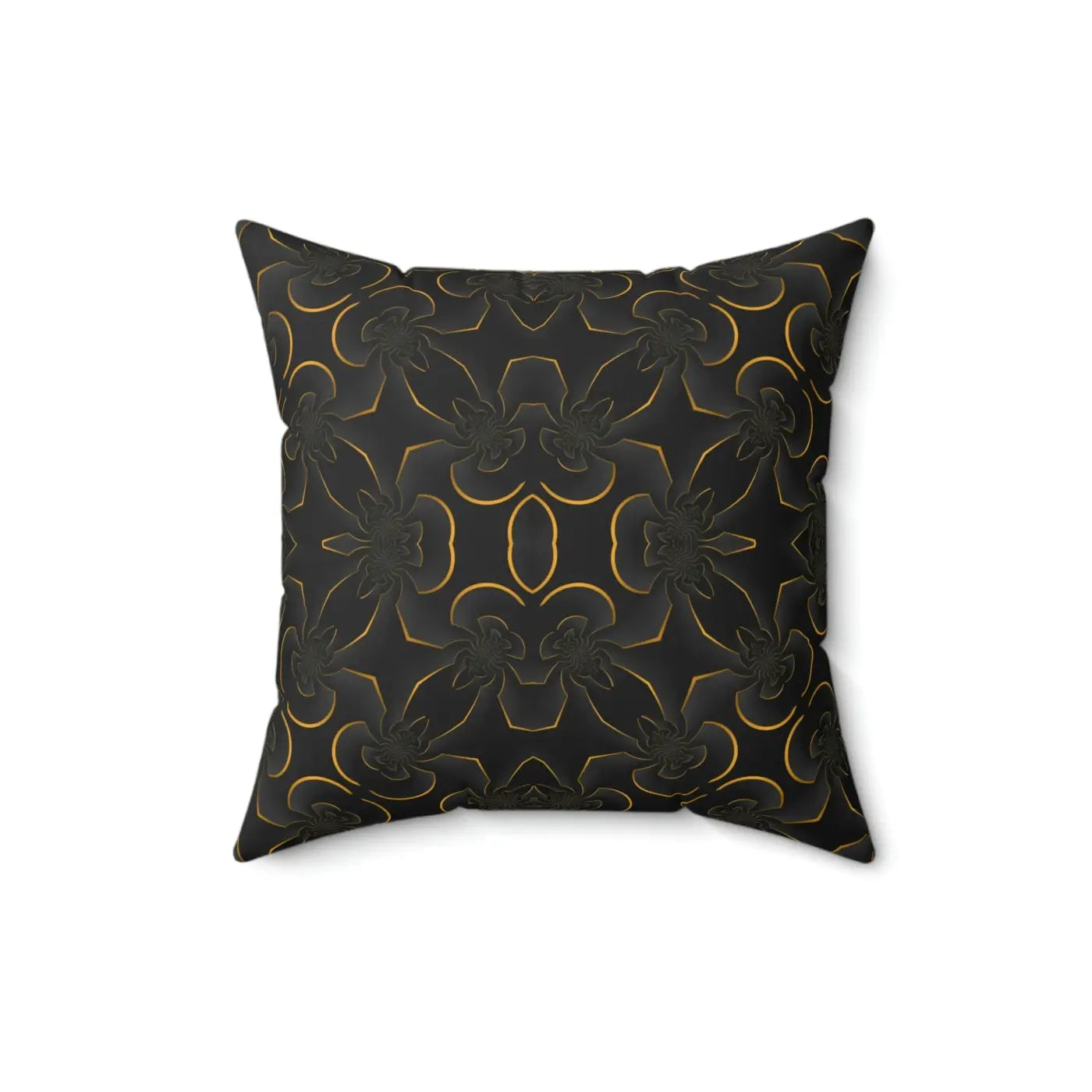 Abstract Gold Pattern Pillow - Spun Polyester Square - DipaliZ