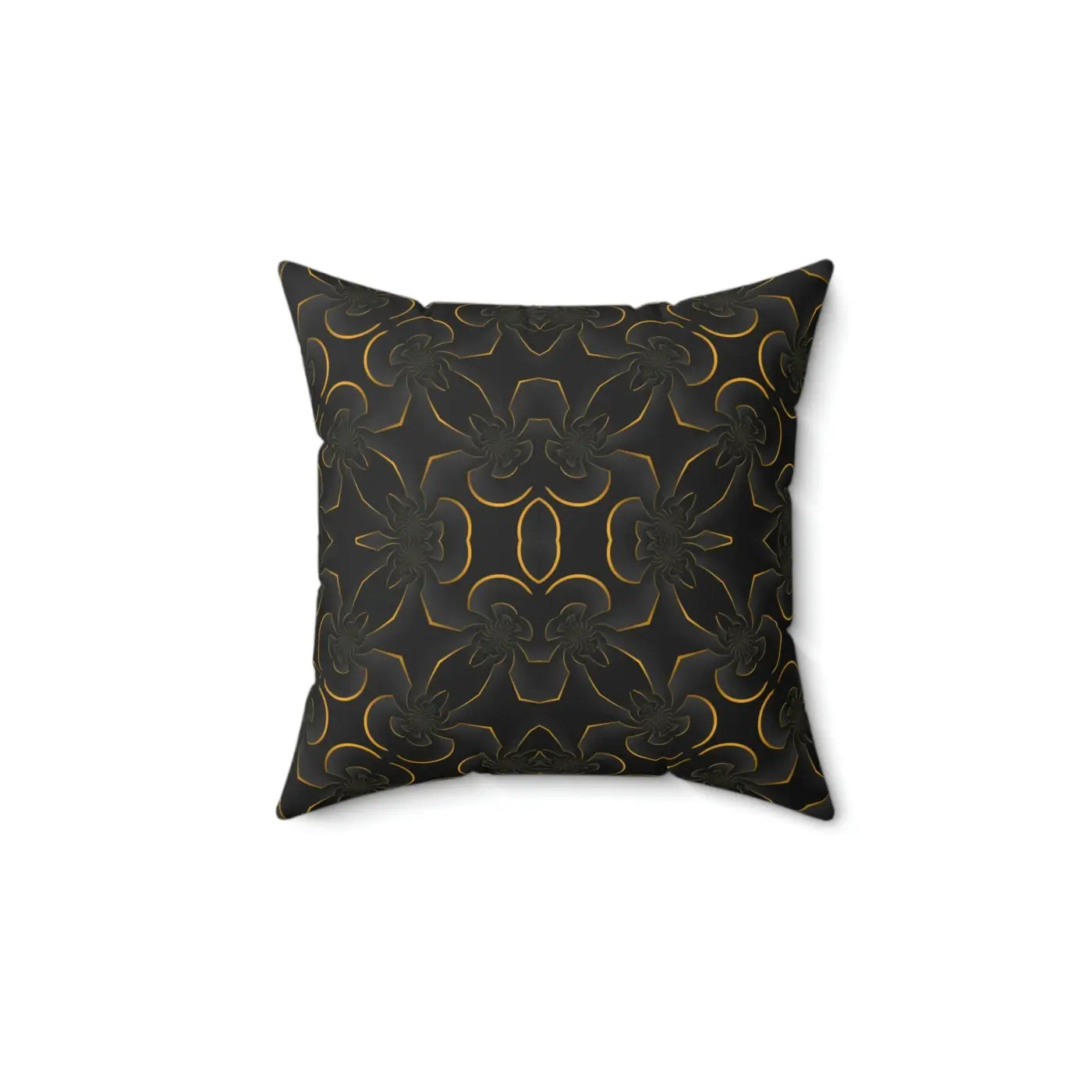 Abstract Gold Pattern Pillow - Spun Polyester Square - DipaliZ