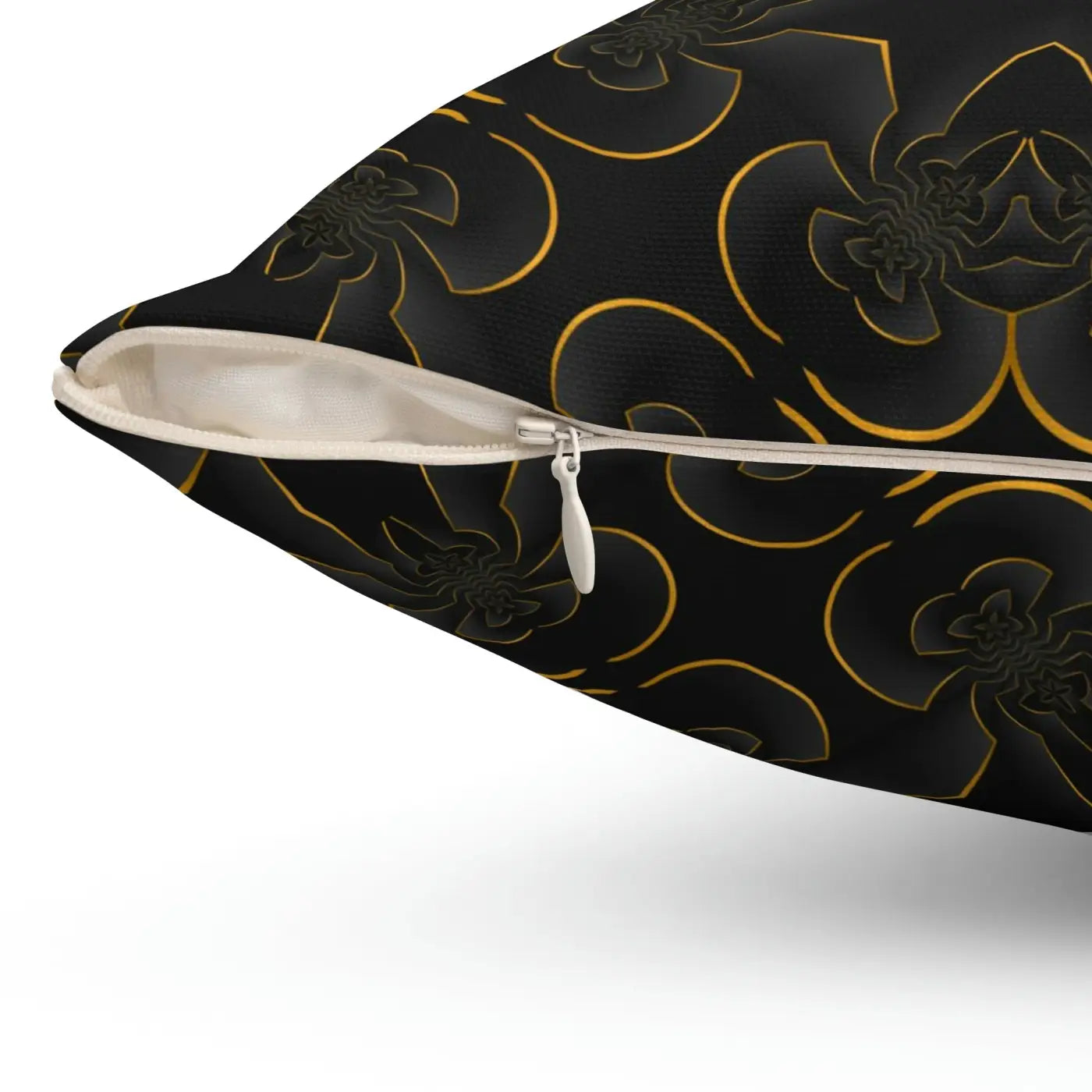 Abstract Gold Pattern Pillow - Spun Polyester Square - DipaliZ