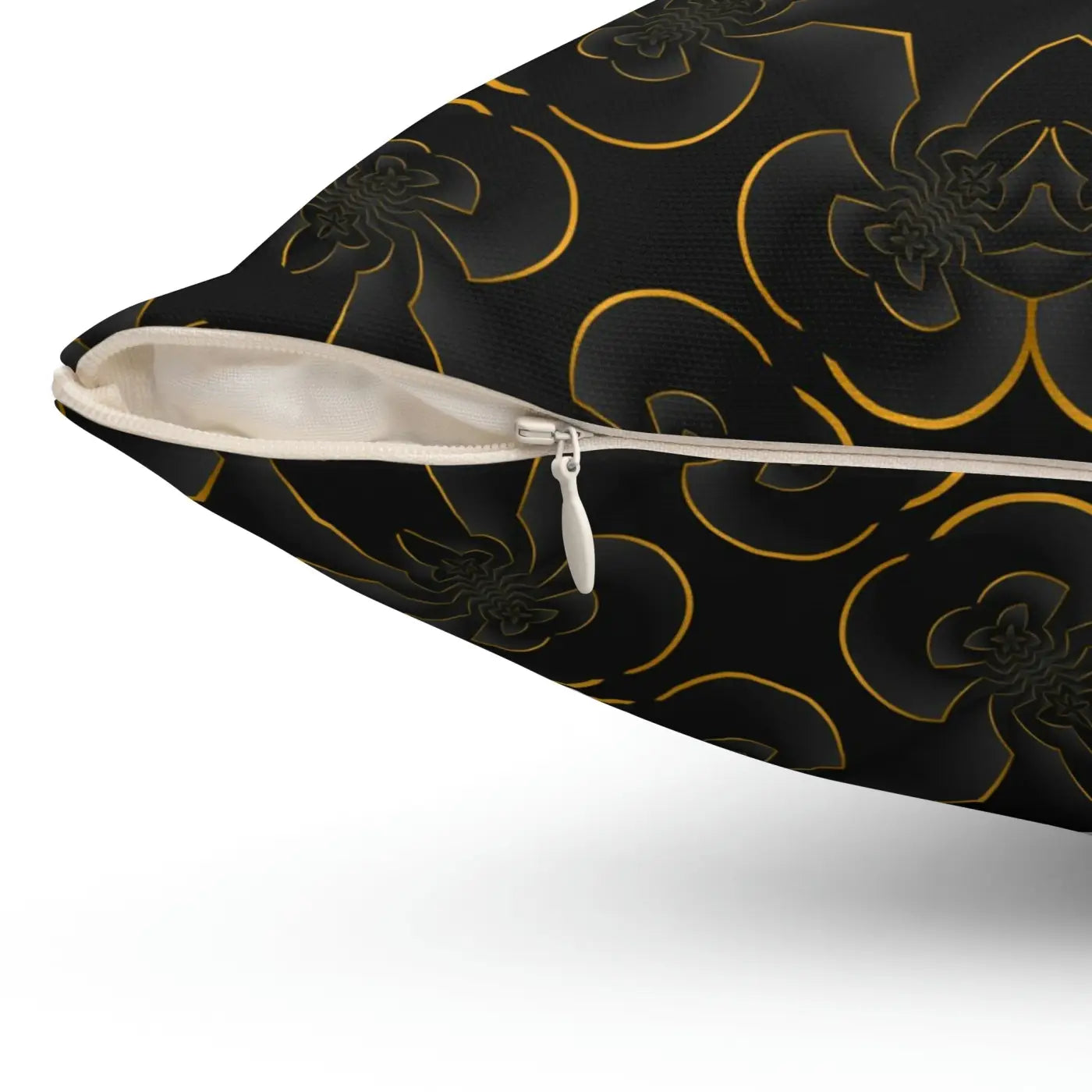 Abstract Gold Pattern Pillow - Spun Polyester Square - DipaliZ