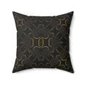Abstract Gold Pattern Pillow - Spun Polyester Square - DipaliZ