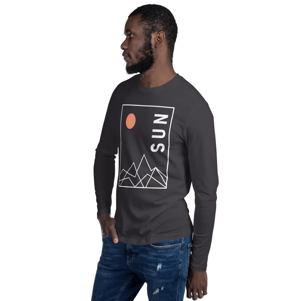 Eco Abstract Landscape Long Sleeve T-Shirt - DipaliZ