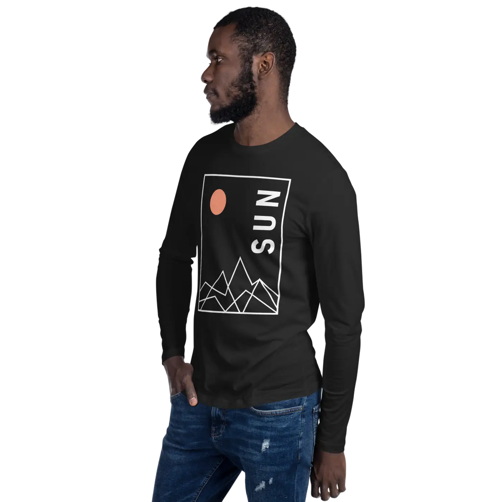 Eco Abstract Landscape Long Sleeve T-Shirt - DipaliZ