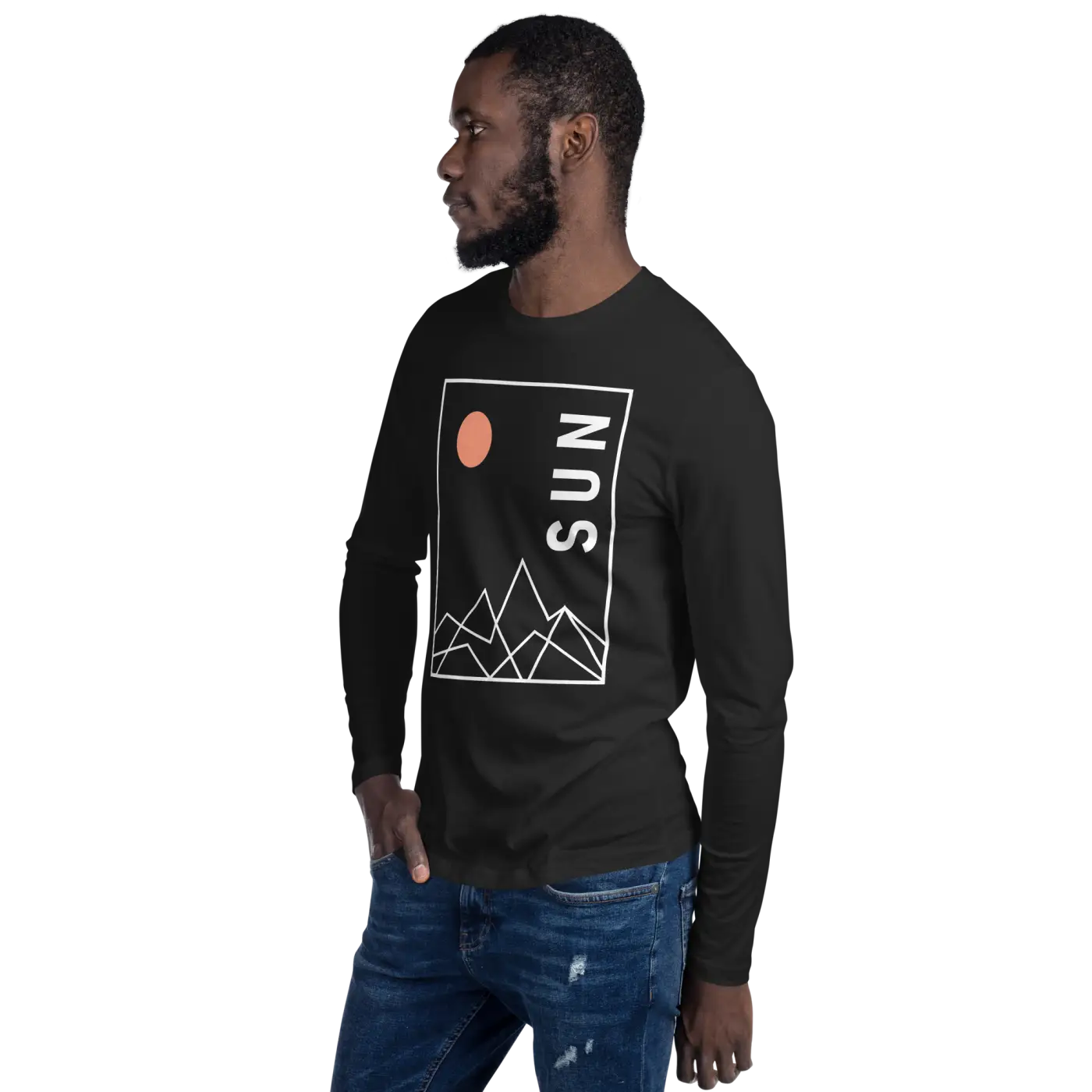 Eco Abstract Landscape Long Sleeve T-Shirt - DipaliZ