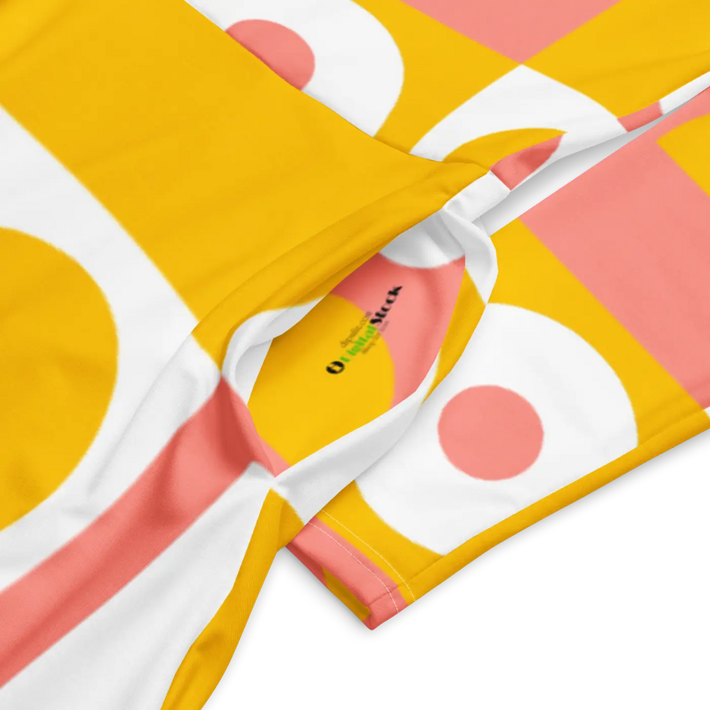 Abstract Orange Midi Dress - Vibrant Statement Style - DipaliZ