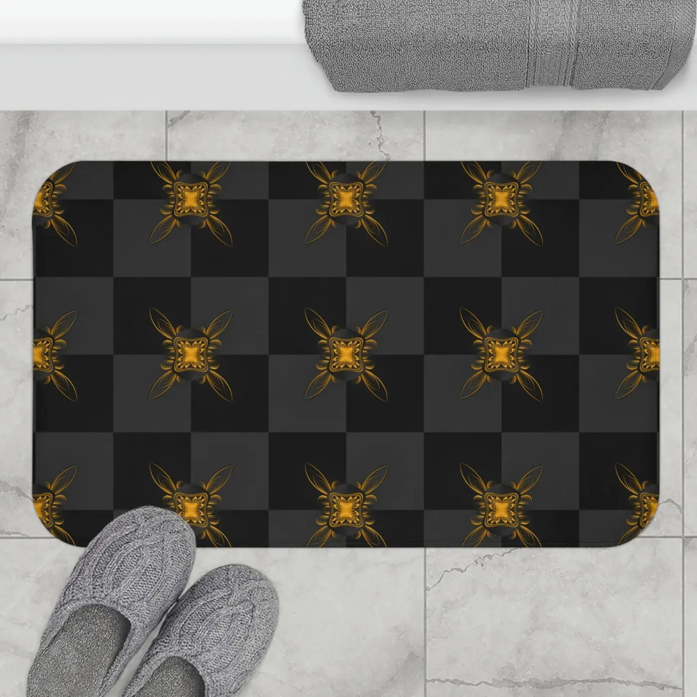 Bath Mat - Abstract Pattern Eco-Friendly Design - DipaliZ