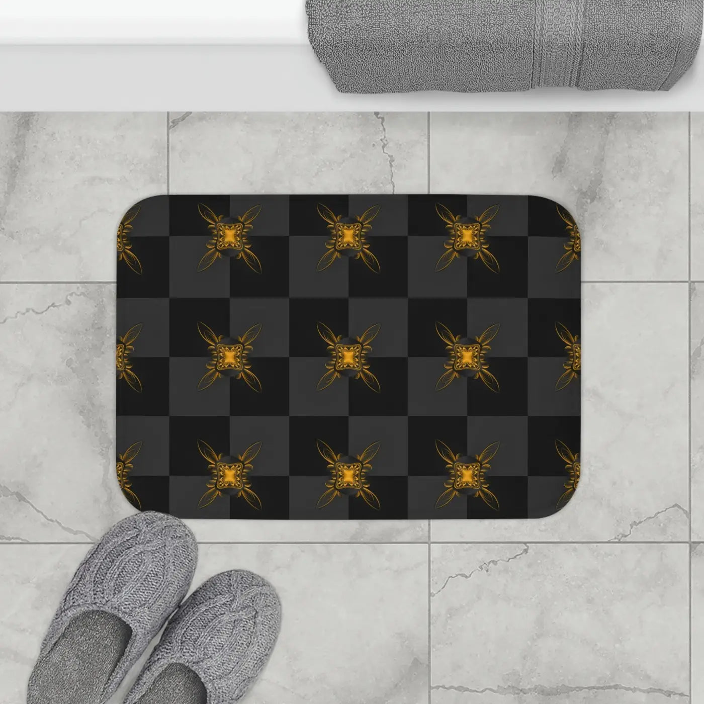 Bath Mat - Abstract Pattern Eco-Friendly Design - DipaliZ