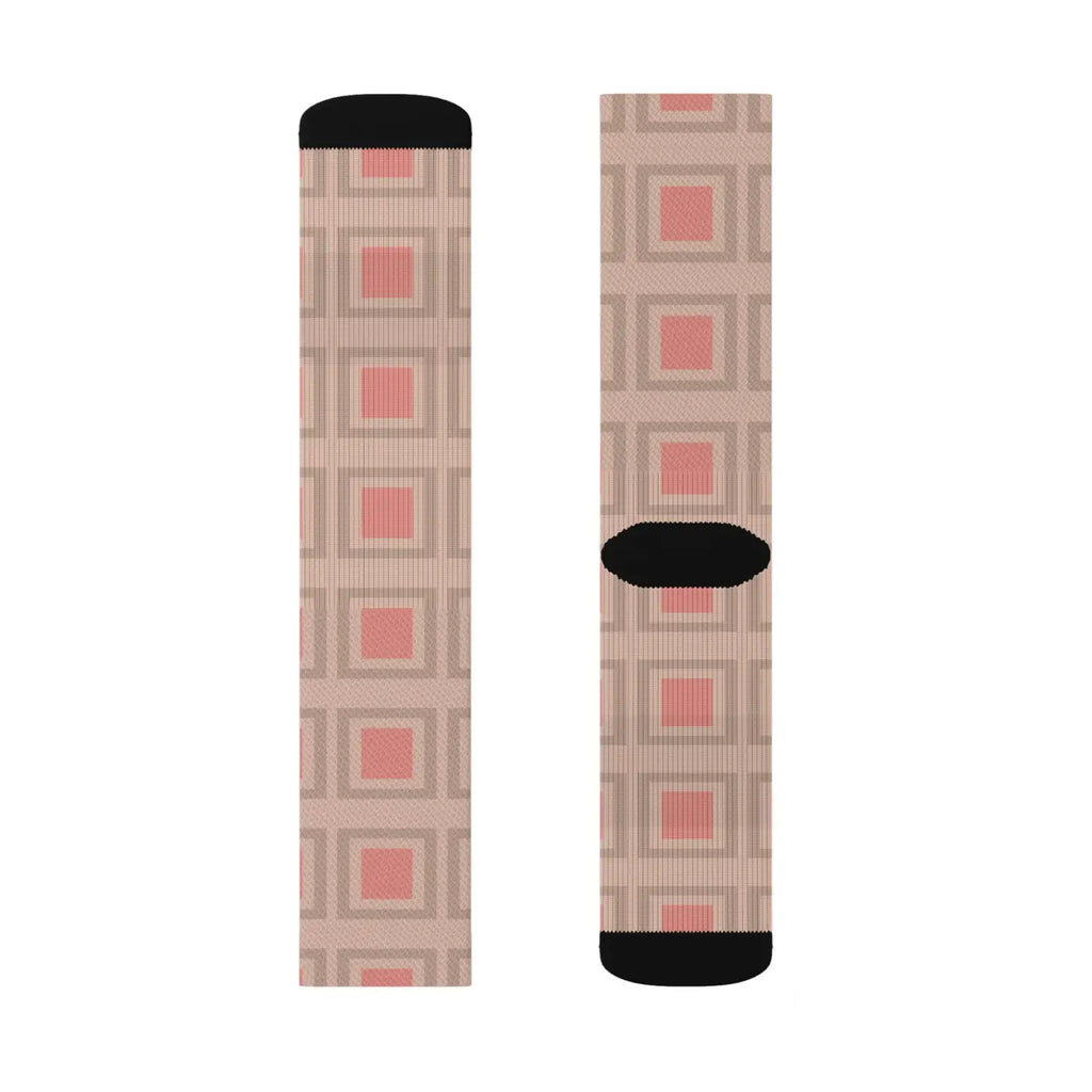 Bold Abstract Pattern Sublimation Socks - Women's Fashion - DipaliZ