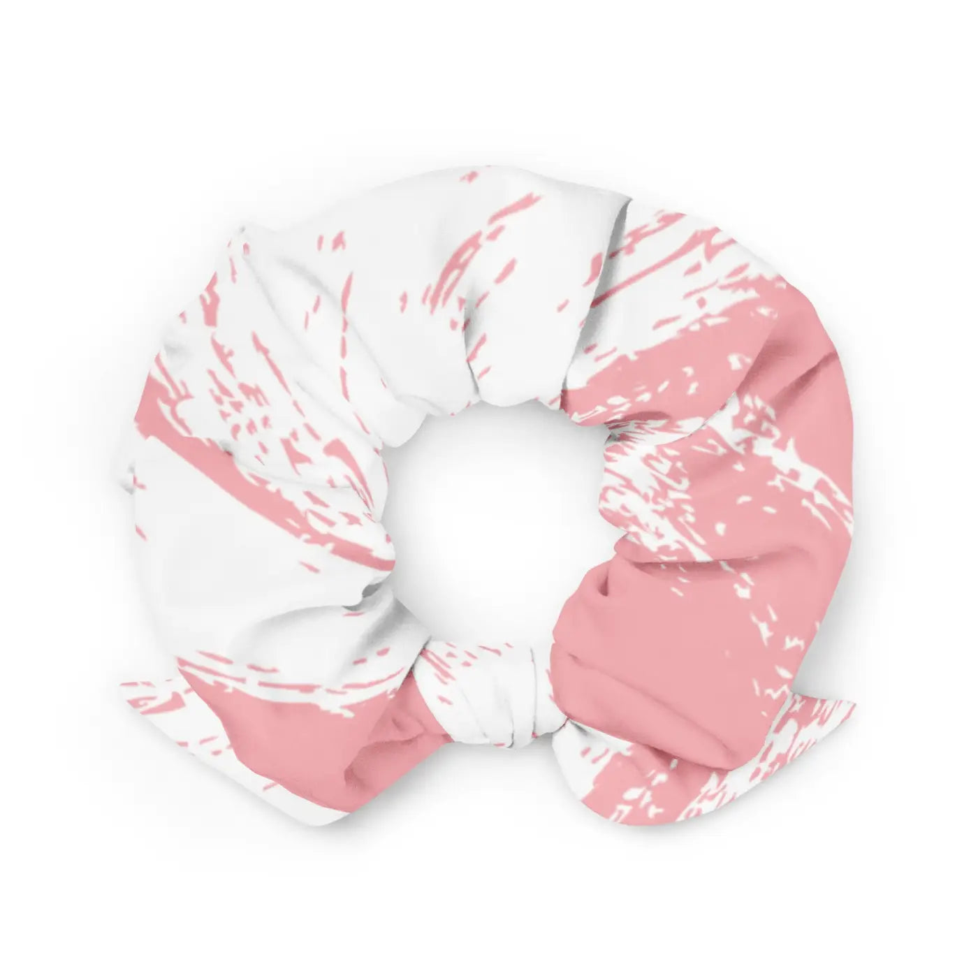 Pink Scrunchie - Abstract Marble Pattern Eco Friendly - DipaliZ