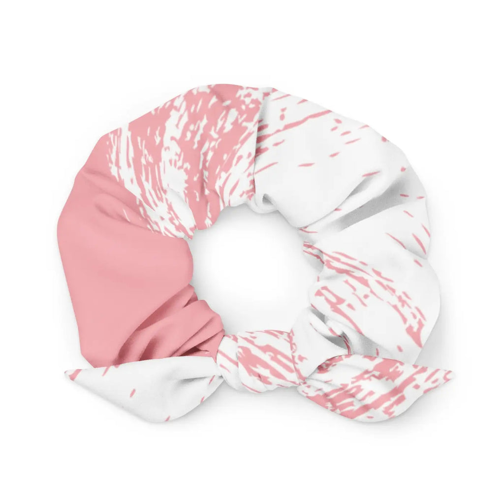 Pink Scrunchie - Abstract Marble Pattern Eco Friendly - DipaliZ