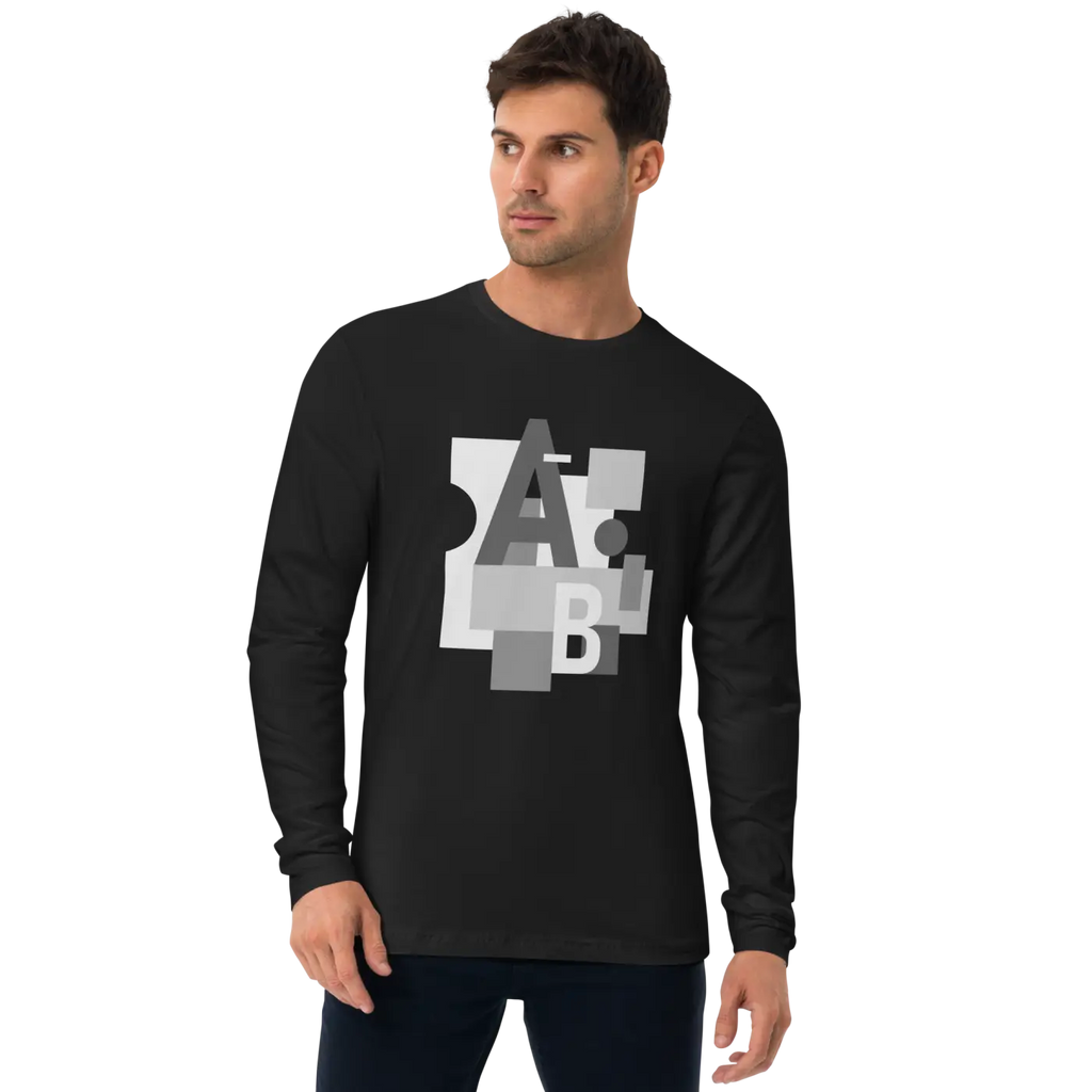 Luxe ABC Long Sleeve Tee - Abstract Shapes Design - DipaliZ