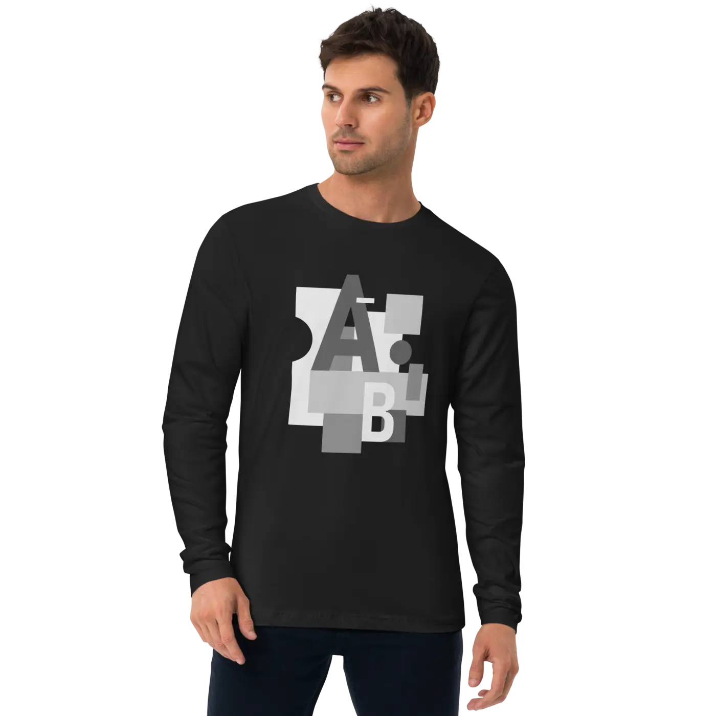 Luxe ABC Long Sleeve Tee - Abstract Shapes Design - DipaliZ