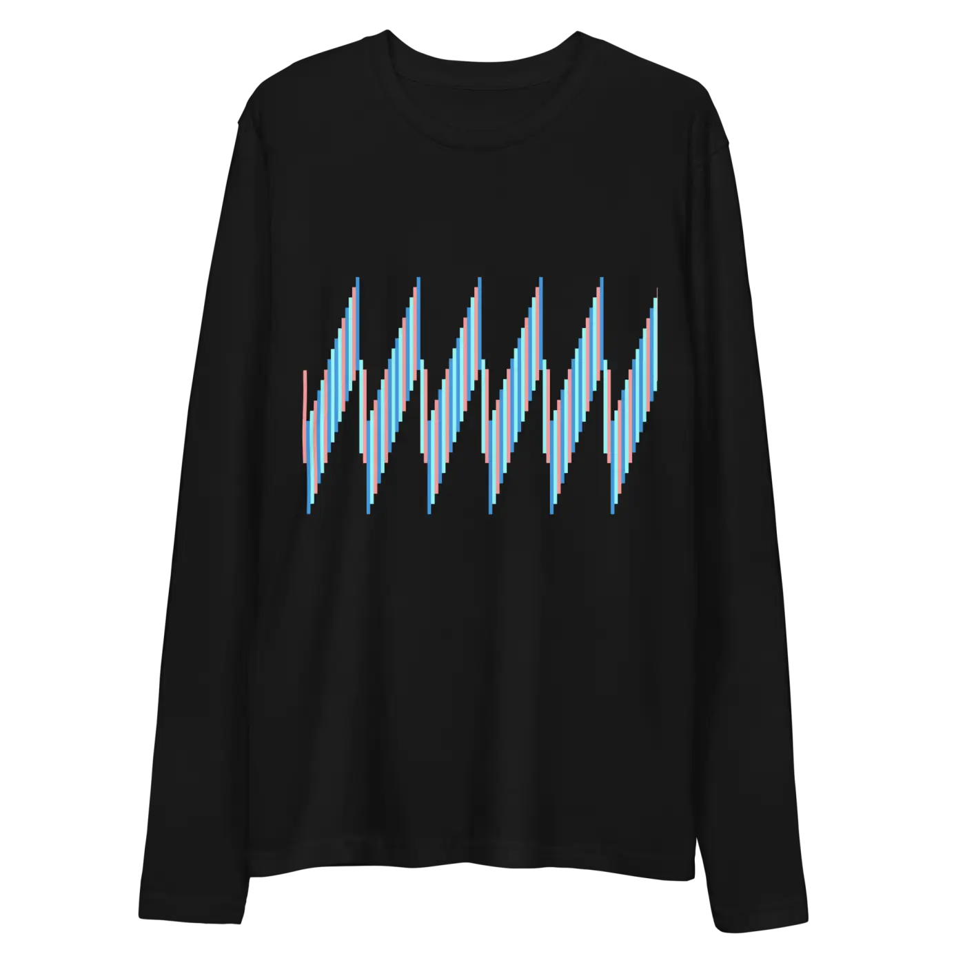 Long Sleeve T-Shirt - Abstract Pattern Cotton Tee - DipaliZ