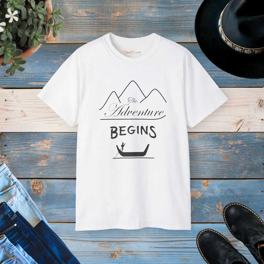 The Adventure Begins T-Shirt - Eco-Friendly Gifts - DipaliZ