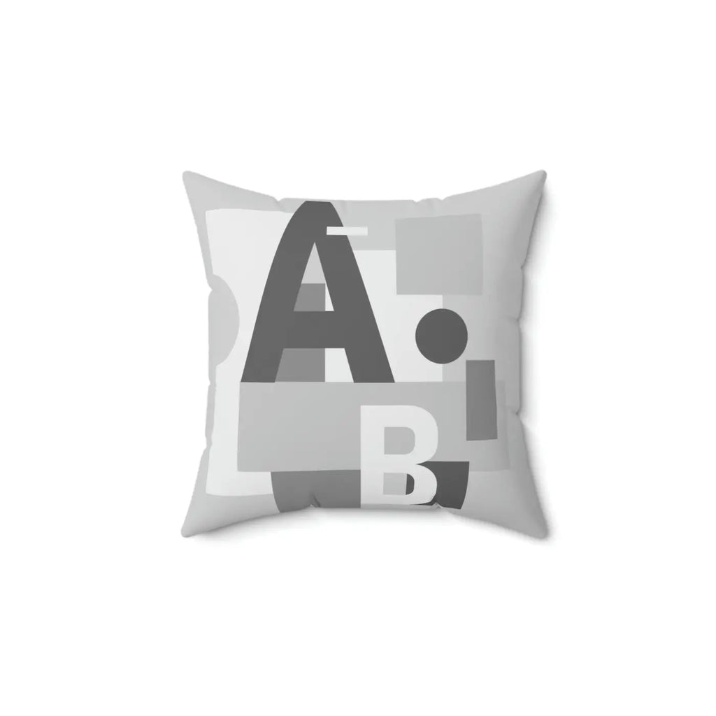 Alphabet Spun Polyester Square Pillow - Vibrant Home Decor - DipaliZ