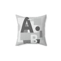 Alphabet Spun Polyester Square Pillow - Vibrant Home Decor - DipaliZ
