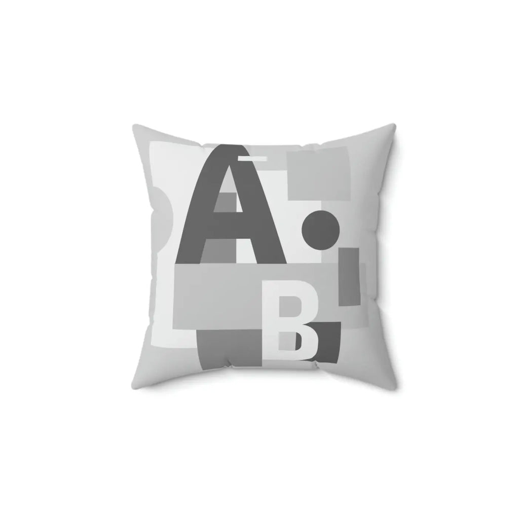 Alphabet Spun Polyester Square Pillow - Vibrant Home Decor - DipaliZ
