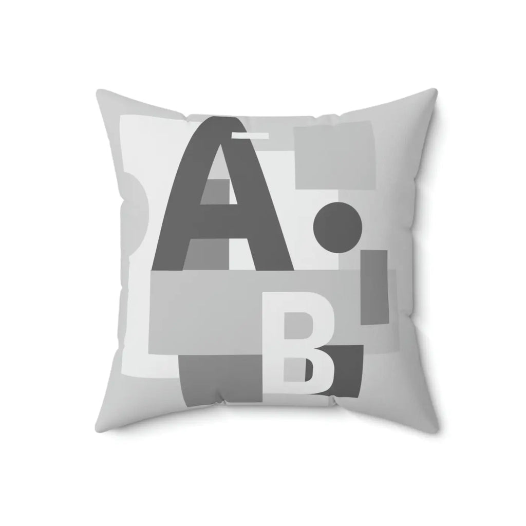 Alphabet Spun Polyester Square Pillow - Vibrant Home Decor - DipaliZ