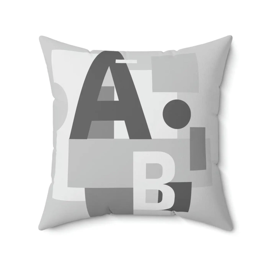 Alphabet Spun Polyester Square Pillow - Vibrant Home Decor - DipaliZ