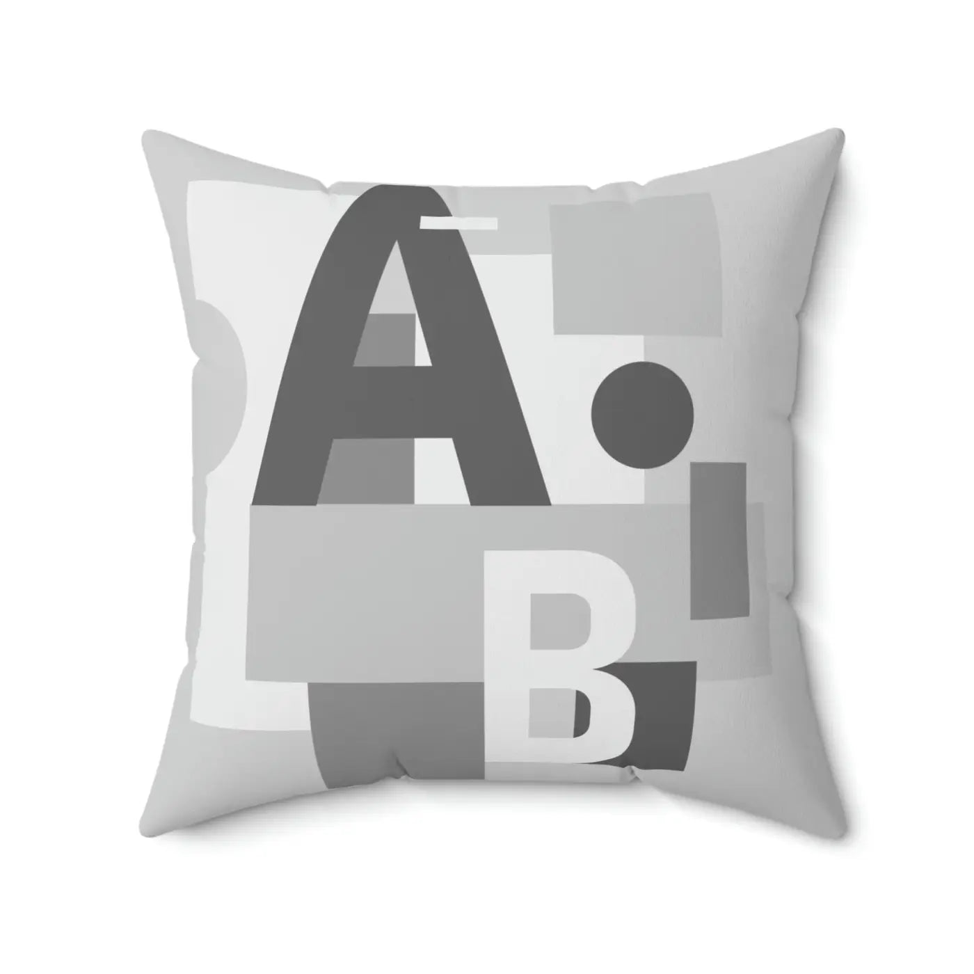 Alphabet Spun Polyester Square Pillow - Vibrant Home Decor - DipaliZ