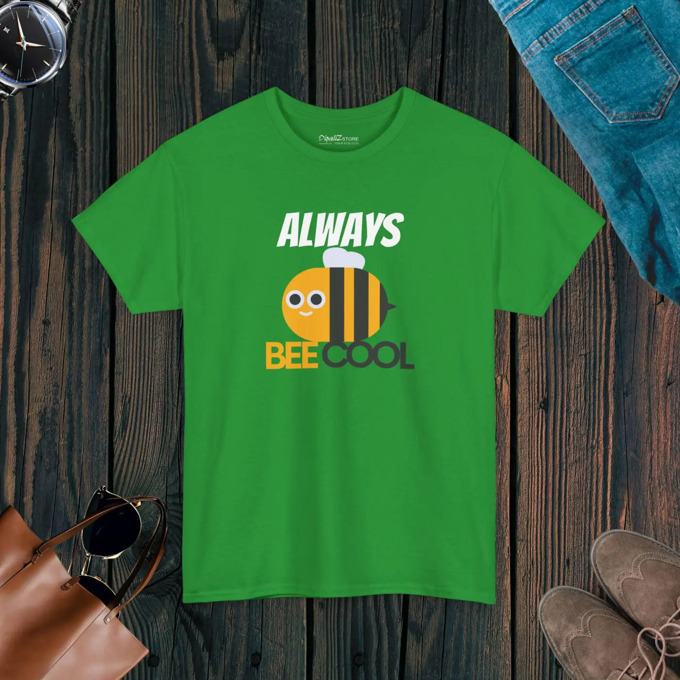 Bee Tee Shirt - Always Be Cool Soft Cotton Print - DipaliZ