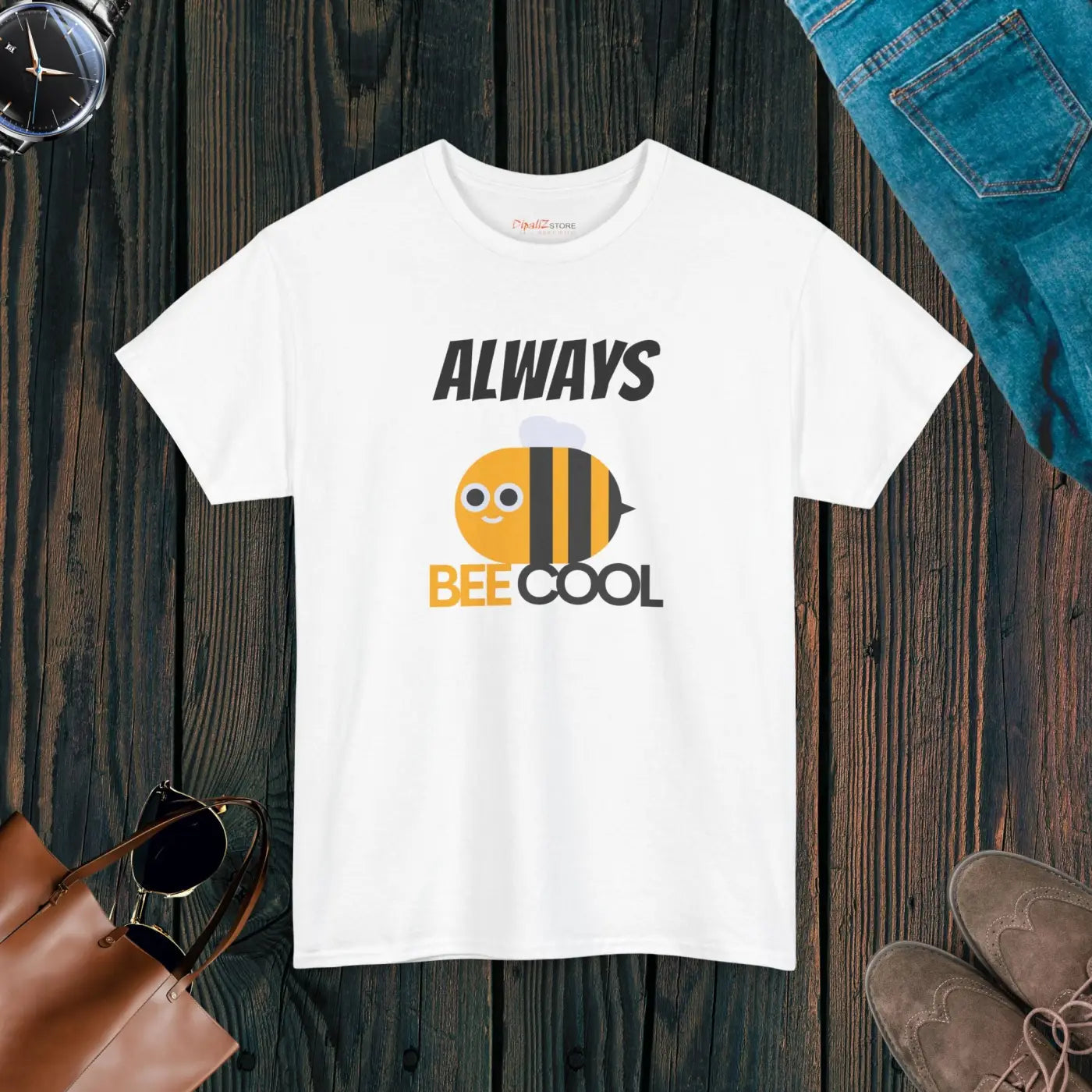 Bee Tee Shirt - Always Be Cool Soft Cotton Print - DipaliZ
