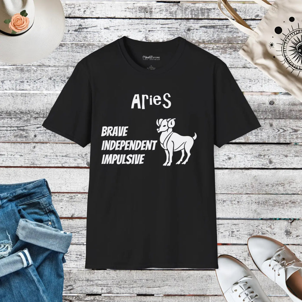 Aries Zodiac Sign Tee - Trailblazer Spirit Design - DipaliZ
