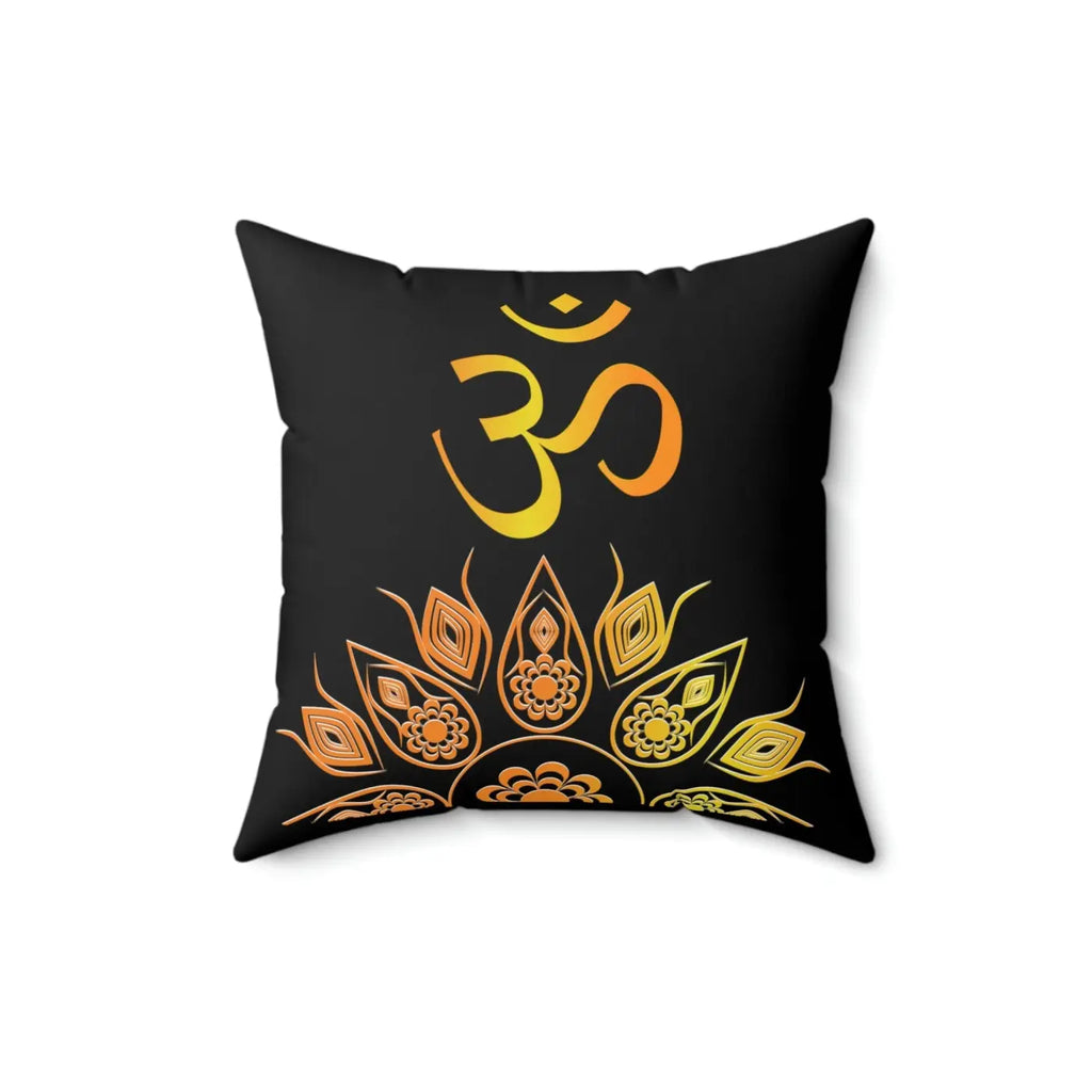 Mandala Pattern Polyester Square Pillow - Aum Design - DipaliZ