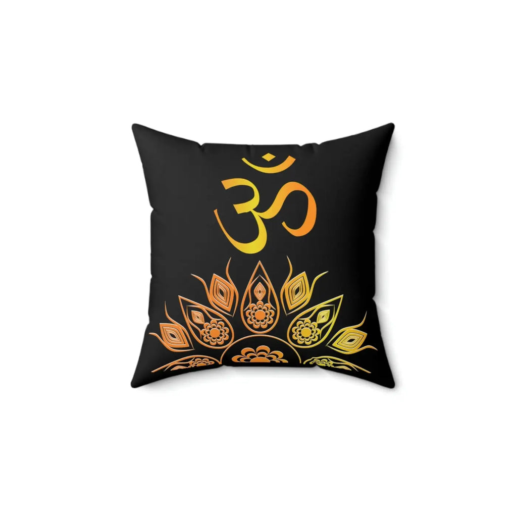 Mandala Pattern Polyester Square Pillow - Aum Design - DipaliZ