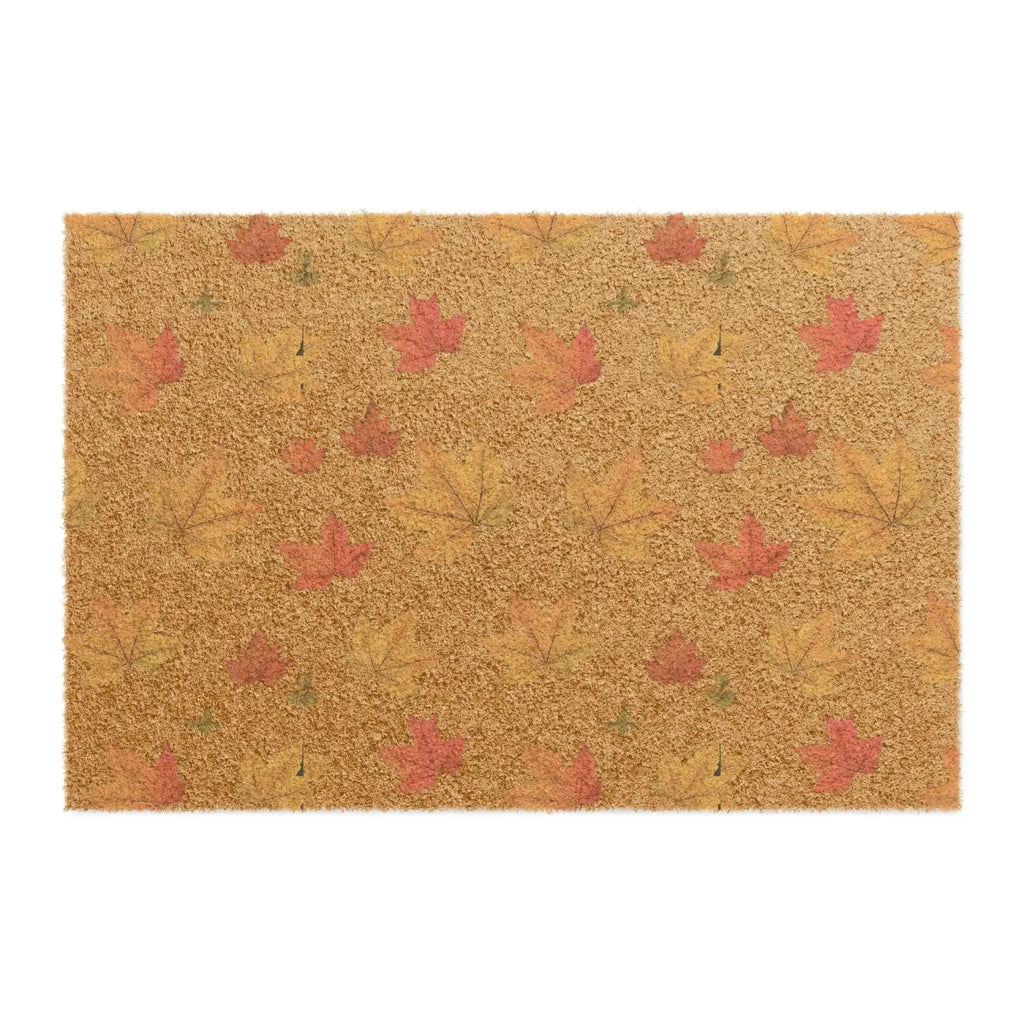 Autumn Leaves Doormat - Coir Coconut Fiber Fall Decor - DipaliZ