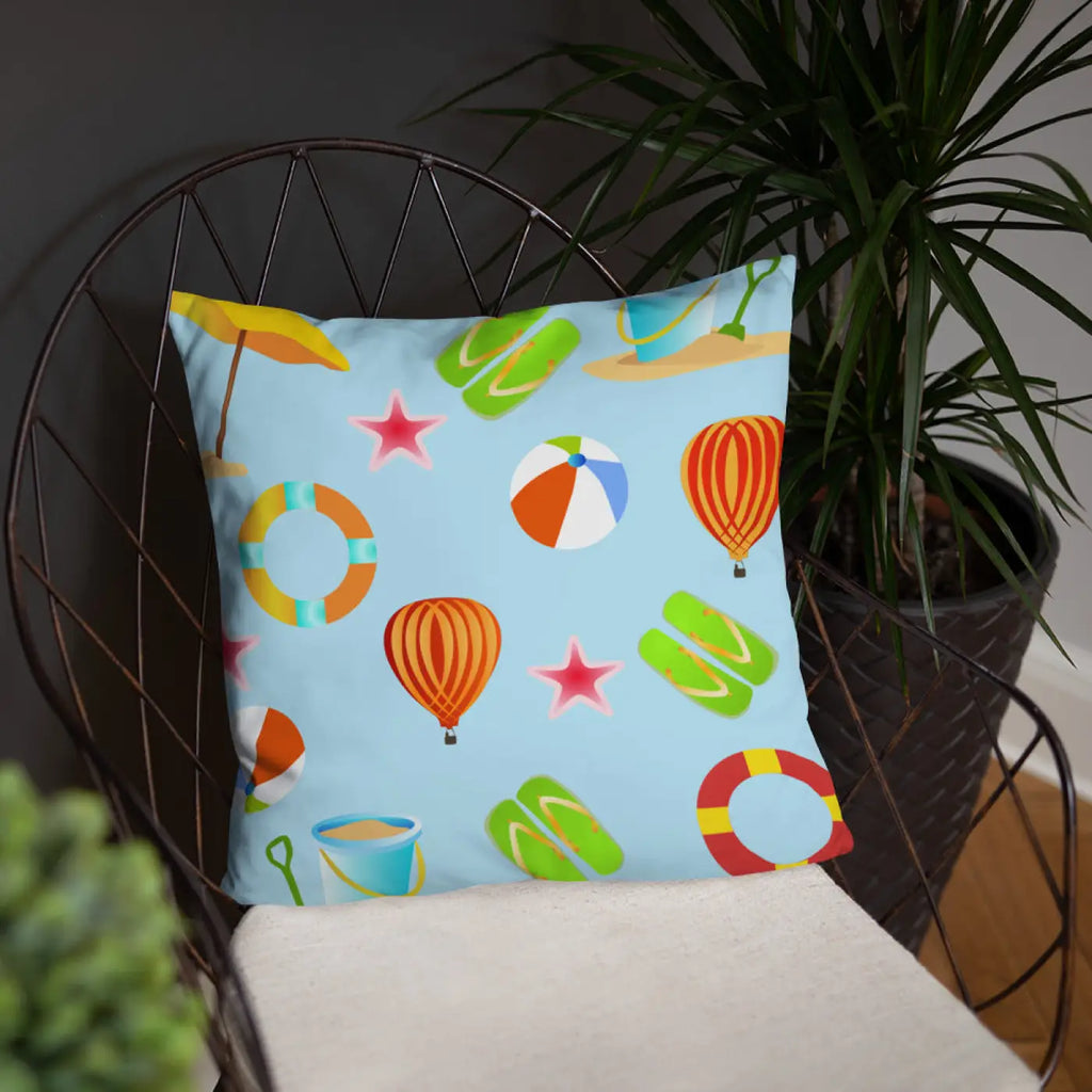 Cozy Throw Pillow - Summer Getaway Polyester Design - DipaliZ