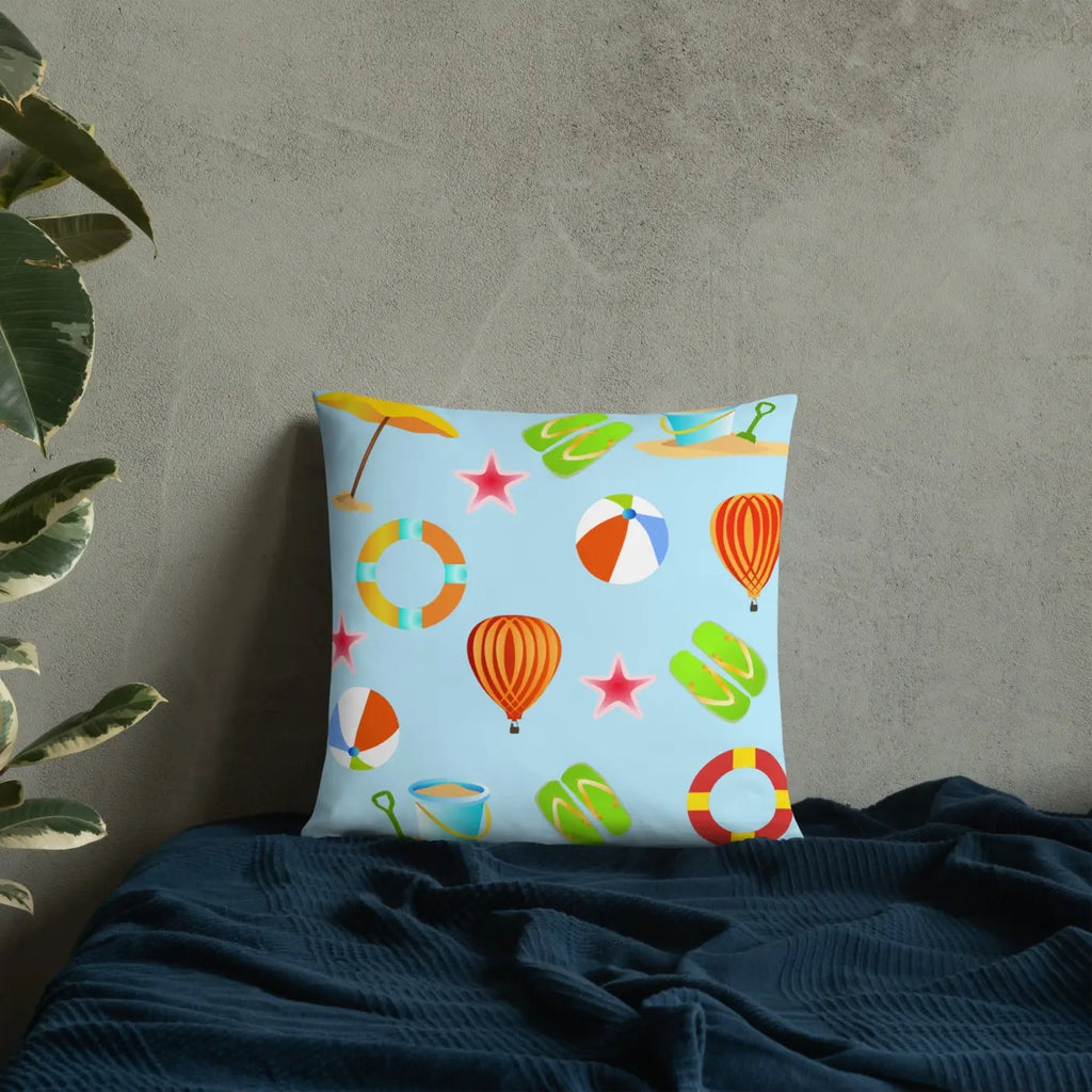 Cozy Throw Pillow - Summer Getaway Polyester Design - DipaliZ
