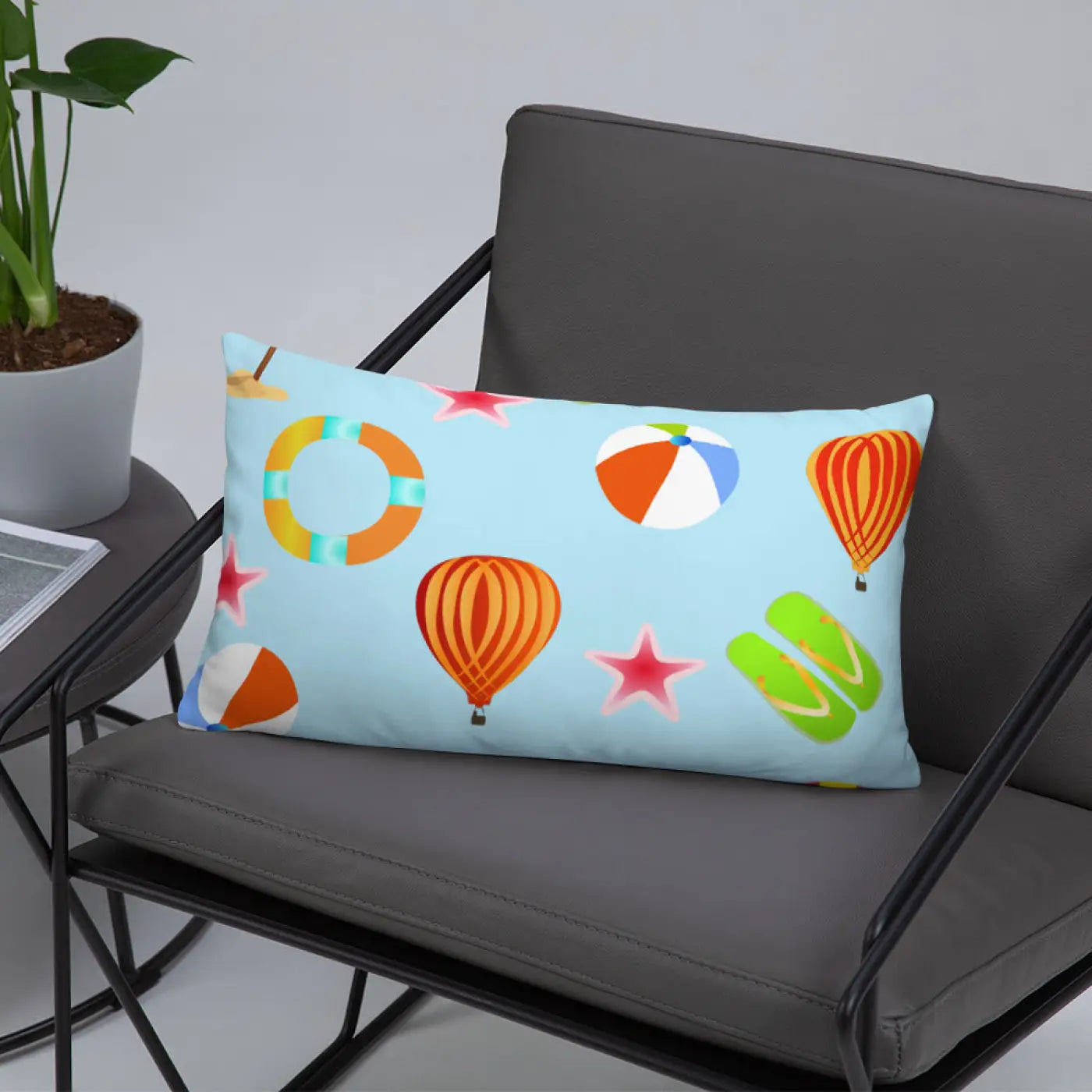 Cozy Throw Pillow - Summer Getaway Polyester Design - DipaliZ